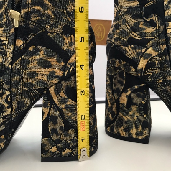 ASH “Flora” Metallic Jacquard Dress Boots - Picture 5 of 8